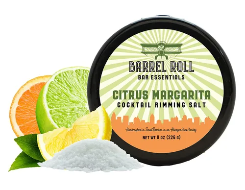Vista 13 de Barrel Roll Bar Essentials Rimmers para Cócteles - Sal de Acabado para Adornar Bebidas, Sales para Bordear Vidrio - Totalmente Natural - Obsidiana