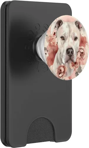Vista 8 de Dogo Argentino Rosas Flor Acuarela Dogo Argentino PopSockets Estándar PopGrip