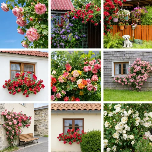 Vista 7 de Semillas de rosas trepadoras para plantar, 300 piezas de semillas de rosas trepadoras, reliquia no transgénica, plantas de flores de jardín raras
