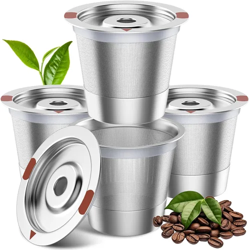Vista 8 de Cápsulas de café reutilizables de acero inoxidable Keurig recargables - Filtro de café reutilizable de metal K Cup para Keurig 1.0 y 2.0 K-Classic