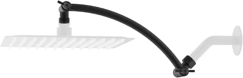 Vista 17 de Hibbent Brazo de Extensión para Cabezal de Ducha Totalmente Metálico de 10'', Latón Sólido Flexible Ajustable en Altura y Ángulo, Extensor de Brazo