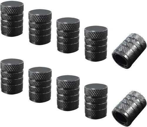 Vista 13 de Ziciner 5 piezas de tapas de vástago de válvula de neumático para automóvil, cubiertas de vástago de rueda de aluminio anodizado, tapas de aire