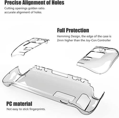 Vista 5 de Funda protectora de Steam Deck funda rígida transparente para vapor funda protectora con diseño dividido compatible con la plataforma de vapor