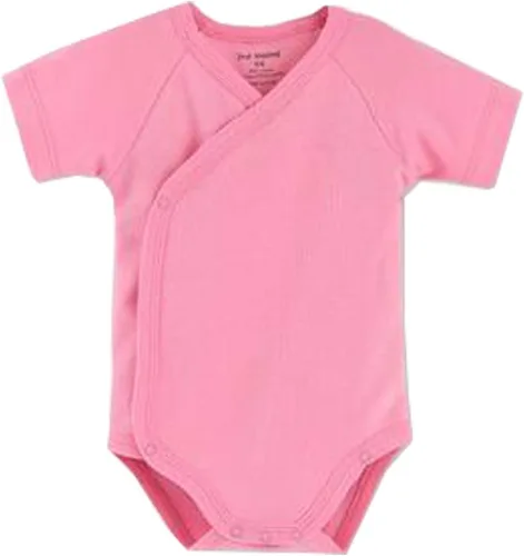 Vista 4 de Conjunto de canastilla para bebés y niñas de manga corta de algodón con cierre lateral para bebé
