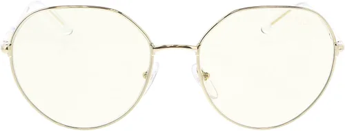 Vista 2 de Prada PR 65XS - Gafas de sol para mujer, color dorado pálido, marrón claro, 58, Oro
