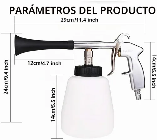 Vista 6 de CPROSP Pistola de limpieza del tornado, interior universal del arma de la limpieza del coche de alta presión