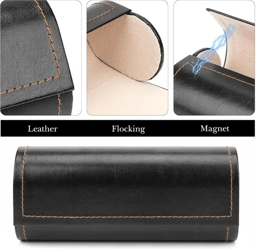 Vista 3 de Linkidea Extra Large Hard Shell Sunglasses Case Compatible with Rayban Square-Round ShapedVarious RayBan Models