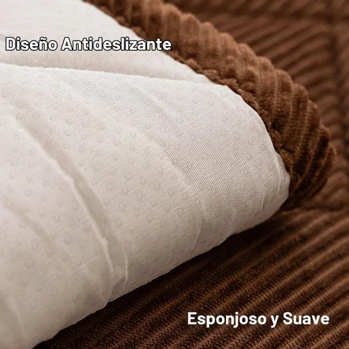 Vista 5 de Funda de sofá en forma de L para perros, funda de sofá Marrón