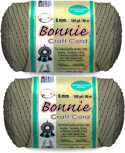 Vista 27 de Pepperell Bonnie - Cordón de macramé trenzado 6 mm x 91.4 m Almendra (Paquete de 2) Cordón de polipropileno retorcido para manualidades DIY