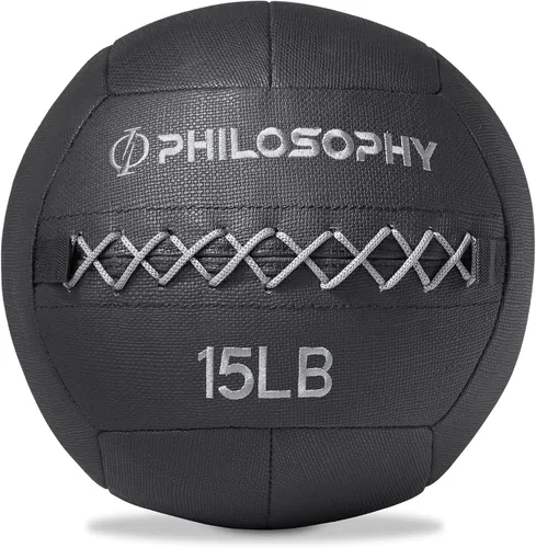Vista 10 de Philosophy Gym Bola medicinal con peso de carcasa suave con agarre antideslizante