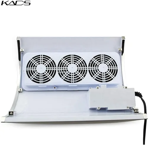 Vista 5 de KADS Colector de succión de polvo para arte de uñas, 3 ventiladores, potente herramienta de secado de uñas con 2 bolsas de recolección de polvo