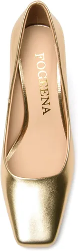 Vista 3 de Zapatos de tacón alto con puntera cuadrada para mujer, estilo casual, de 3.34 pulgadas