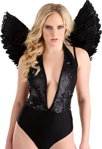Vista 3 de Fun Costumes Alas de ángel negras caídas estándar