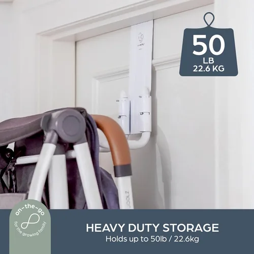 Vista 2 de Dreambaby Gancho de almacenamiento para cochecito: colgador para cochecito sobre la puerta Over the Door Storage - No drill - Adjustable Arms