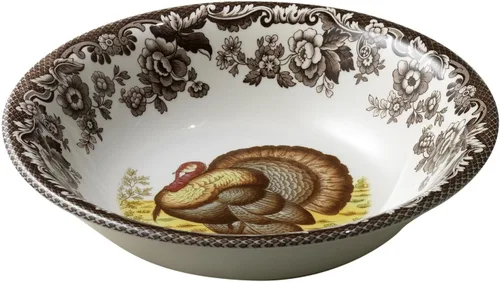 Vista 12 de Spode Woodland American Wildlife Ascot - Cuenco para cereales, diseño de bisonte, cuenco de loza fina de 8 pulgadas para cereales, ensaladas