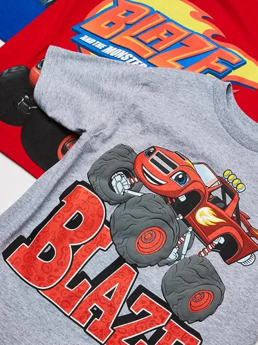 Vista 3 de Nickelodeon Paquete de 3 camisetas Blaze and Monster Machines para niño