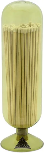 Vista 13 de Skeem Azura - Frasco de cloche para fósforos en vidrio azul de boticario, fósforos con punta plateada – Regalo perfecto y elegante accesorio