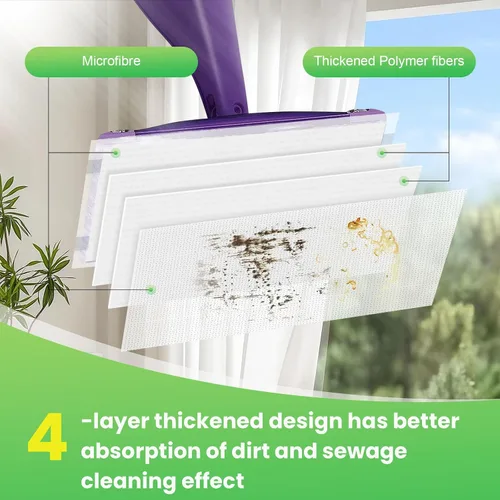 Vista 2 de Paquete de 84 almohadillas Swiffer Wet Jet para trapeador Swiffer Morado