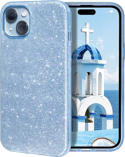 Vista 22 de MILPROX Funda compatible con iPhone 17 con purpurina de 6.3 pulgadas, elegante lujosa brillante resplandeciente bling centelleante funda carcasa
