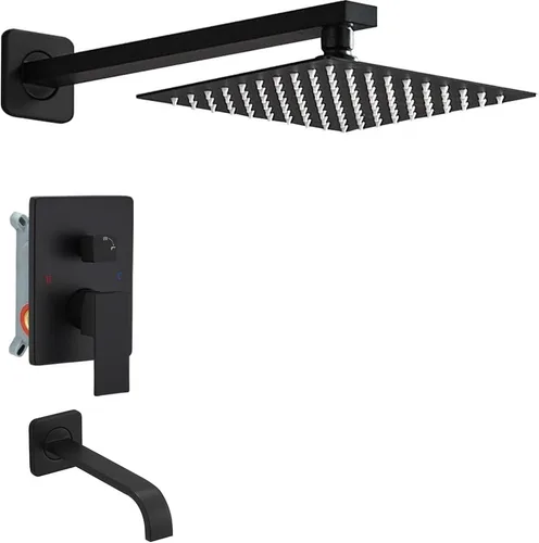 Vista 21 de Sistema de Ducha de Oro Cepillado para Baño de Lujo con Mezclador de Lluvia, Conjunto Combinado de Ducha Montado en la Pared, Sistema de Cabezal