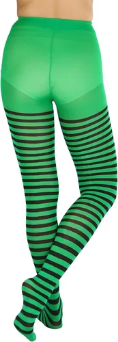 Vista 2 de ToBeInStyle Medias de rayas horizontales de nailon para mujer