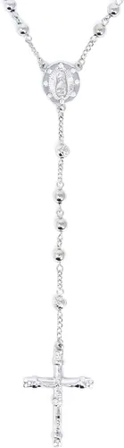 Vista 4 de SM Rosario de acero inoxidable oro plata 0118in-0315in CCB perlas cruz Y collar de 50 a 299in cadena para mujeres hombres 0236in 20 pulgadas 4