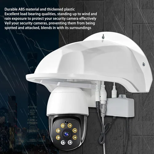 Vista 2 de Cubierta universal para cámara de protección solar para todas las cámaras de seguridad al aire libre, protector de cámara de supervivencia, techo