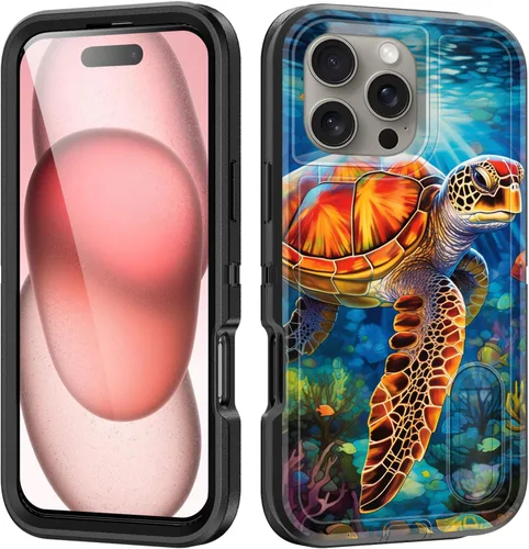 Vista 50 de Funda para iPhone Air con soporte integrado, a prueba de golpes, polvo y caídas, 3 capas, grado militar, funda protectora para iPhone Air de 6.5