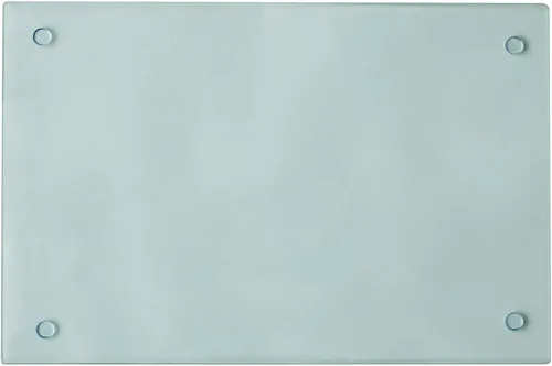 Vista 2 de Tabla de cortar de vidrio templado de 12 piezas de 15.4 x 11.2 pulgadas, juego de espacios en blanco para sublimación con revestimiento blanco