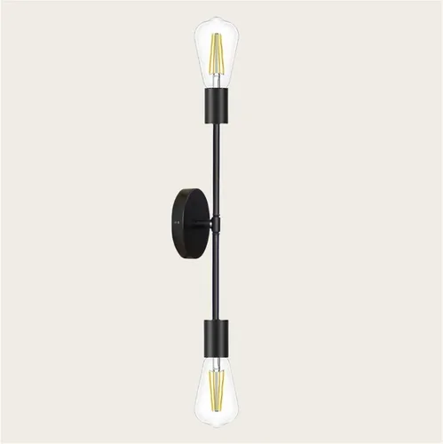 Vista 9 de Lámpara de pared industrial retro con 2 luces para espejo de tocador, apliques dobles para cocina, sala de estar, dormitorio, E27 Lampara Pared