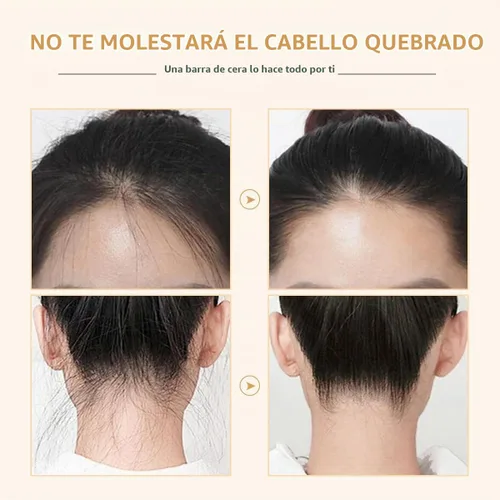 Vista 5 de Barra de cera para el cabello para mujeres y niños, barra de pomada de cera para pelucas (0.56 onzas)