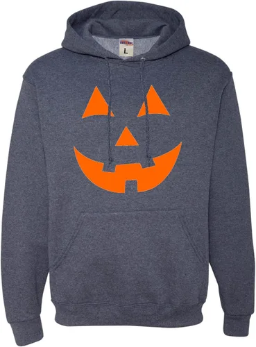 Vista 23 de Go All Out Jack O Lantern Pumpkin Face Halloween Divertida sudadera con capucha para hombre y mujer Naranja