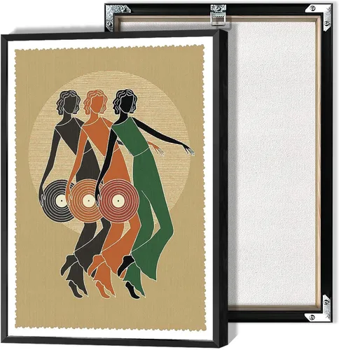 Vista 11 de Póster de lienzo de álbum de música vintage japonés, arte de pared retro, arte de pared divertido de moda, álbum de música japonés, impresión