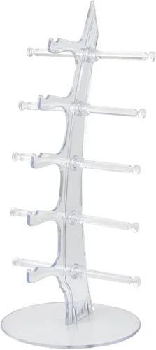 Vista 5 de Soporte de acrílico para gafas, soporte para gafas de sol, soporte acrílico para gafas de sol (5 marcos para cada soporte)