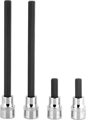 Vista 36 de BRAZEN Juego de Tres Vasos Hexagonales de 1/4"/Destornillador Allen (Carraca de 3/8", Corto)
