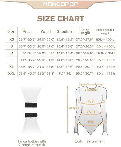 Vista 5 de MANGOPOP Body de doble forro fruncido para mujer, manga larga, cuello redondo, cuello cuadrado, camisas básicas