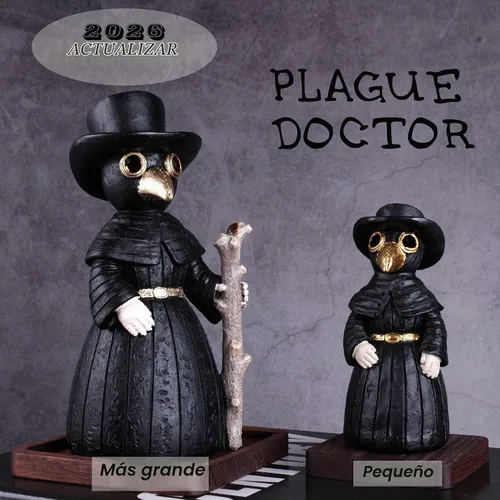 Vista 4 de Plague Doctor - Soporte para incienso 2027, con quemador de cono que los Artesanía hecha a mano para adorno de resina de escritorio, sala de yoga