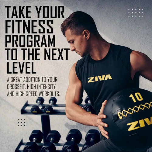 Vista 3 de ZIVA Pelota de pared suave – Pelota de ejercicio con peso altamente duradera para entrenamiento de fuerza y acondicionamiento, varios