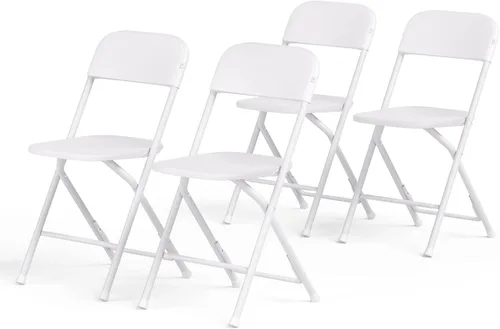 Vista 14 de Magshion Sillas plegables de plástico, paquete de 4 sillas de comedor plegables para bodas, fiestas, eventos, exteriores, interiores, silla ligera