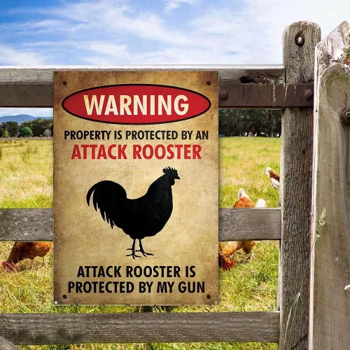 Vista 8 de Homega Letrero de metal con diseño de vaca de la casa de vacas, placa de metal de granja de ganado, advertencia de esta propiedad está protegida por