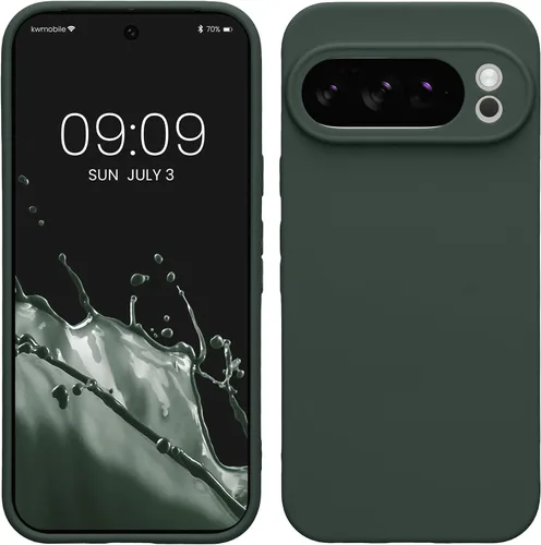 Vista 38 de kwmobile Funda compatible con Google Pixel 9 - Funda protectora delgada de TPU para teléfono - Acabado mate suave - Piedra antigua