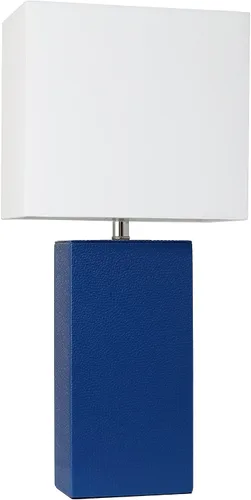 Vista 31 de Elegant Designs LT1025-PRP-LB Lámpara de mesa moderna envuelta en cuero para sala de estar, pasillo, entrada, dormitorio, oficina, púrpura