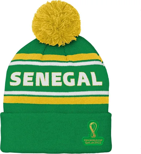 Vista 3 de Outerstuff Sombrero unisex para jóvenes de la Copa Mundial de la FIFA Country Premium Bobble Cuff Pom Hat Borgoña