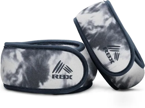 Vista 11 de RBX Juego de pesas para muñeca y tobillo (2 libras/1 libra cada uno), ajuste cómodo ajustable para entrenamiento y tonificación