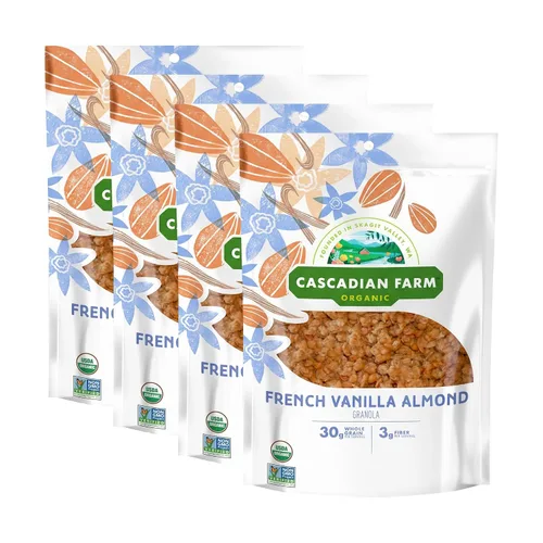 Vista 17 de Cascadian Farm Granola orgánica, cereales de canela y pasas, bolsa resellable, 11 onzas