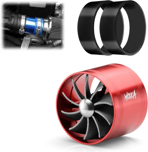 Vista 8 de Mi2KA Turbina de admisión de aire de combustible, ahorro de gas, sistema de aceleración turbonador de un solo ventilador Turbo 2.5 "-3.0