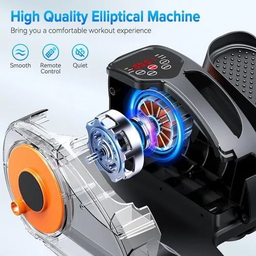 Vista 2 de GUGTTR Under Desk Elliptical Machine, Electric Leg Exerciser for Seniors Fully Assembled, Quiet Portable Electric Seated Pedal Exerciser with