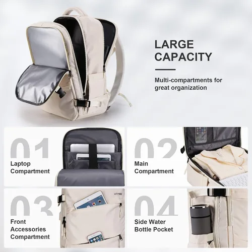Vista 5 de HOMIEE Spirit Airlines - Mochila de viaje de 18 x 14 x 8 pulgadas, bolsa para artículos personales, equipaje de mano debajo del asiento, aprobada