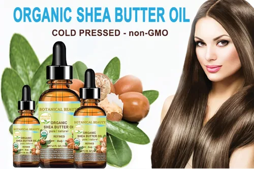 Vista 3 de Botanical Beauty Aceite orgánico de manteca de karité 100% puro aceite portador prensado en frío natural sin diluir. 1 Fl.oz.- 1.0 fl oz para cara