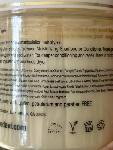 Vista 3 de Shedavi Mascarilla para el cabello - Tratamiento de proteínas con queratina para el cabello seco y dañado